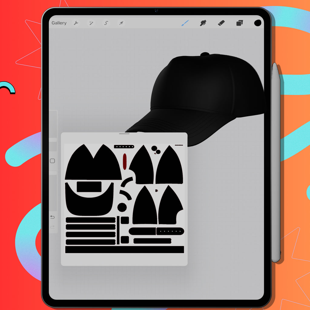 HATS & BOX 3D PROCREATE