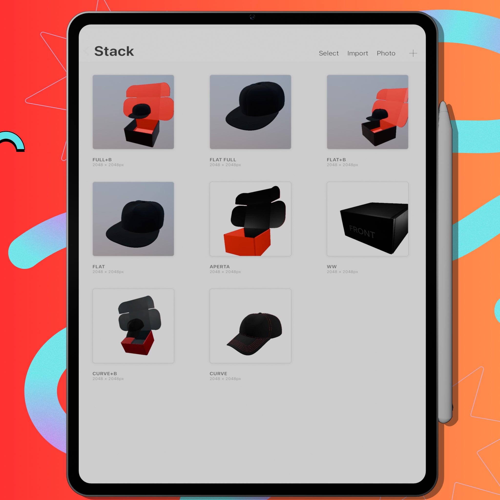 HATS & BOX 3D PROCREATE