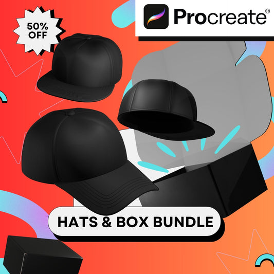 HATS & BOX 3D PROCREATE