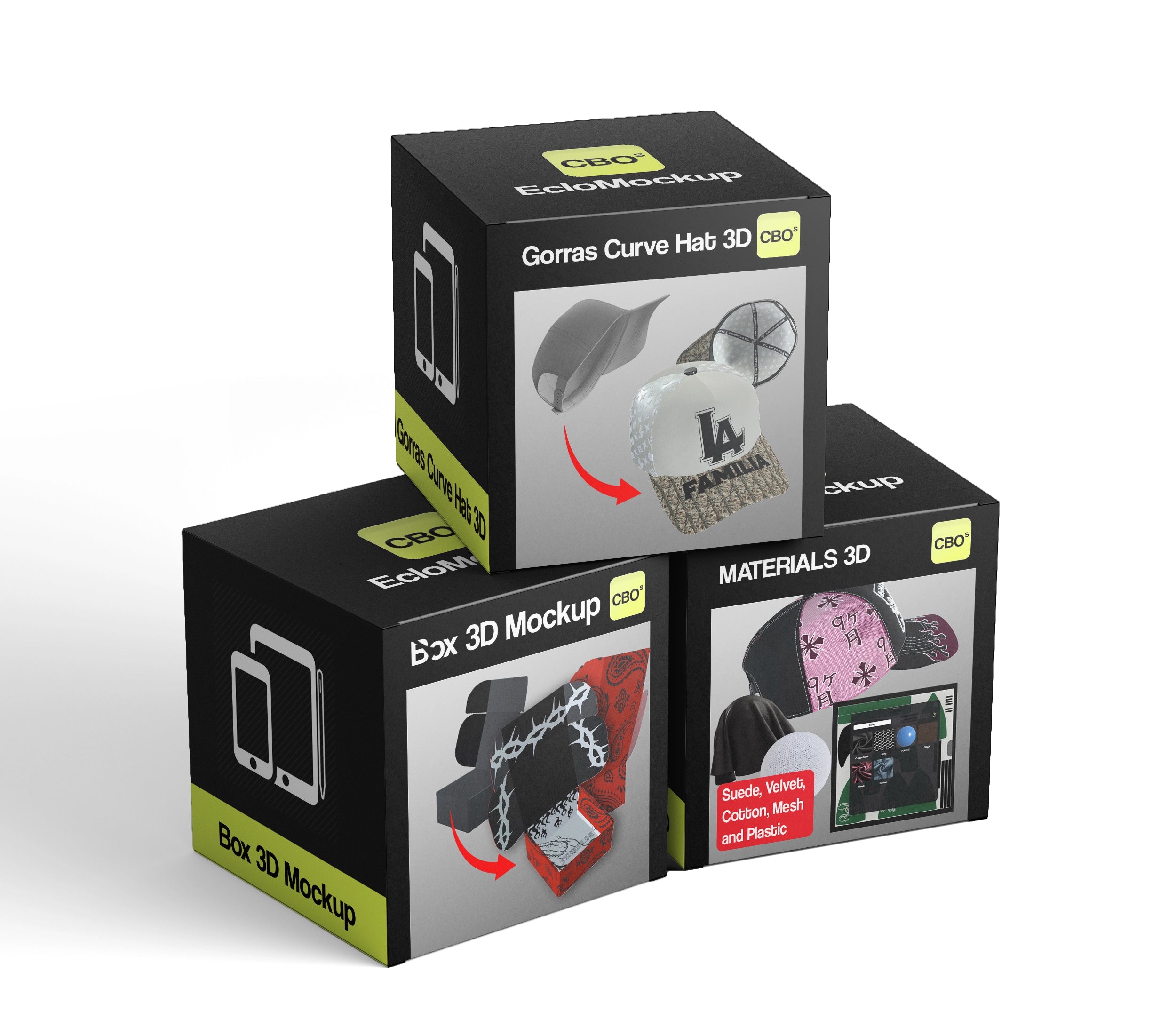 BUNDLE CBOs [GORRAS - BOX - MATERIAL]