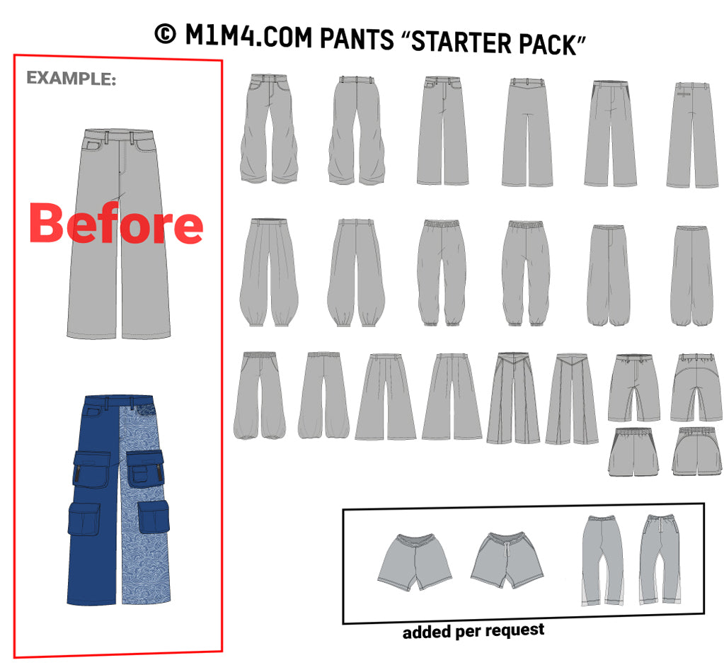 M1M4 STARTER PACK + TECHPACK TEMPLATE