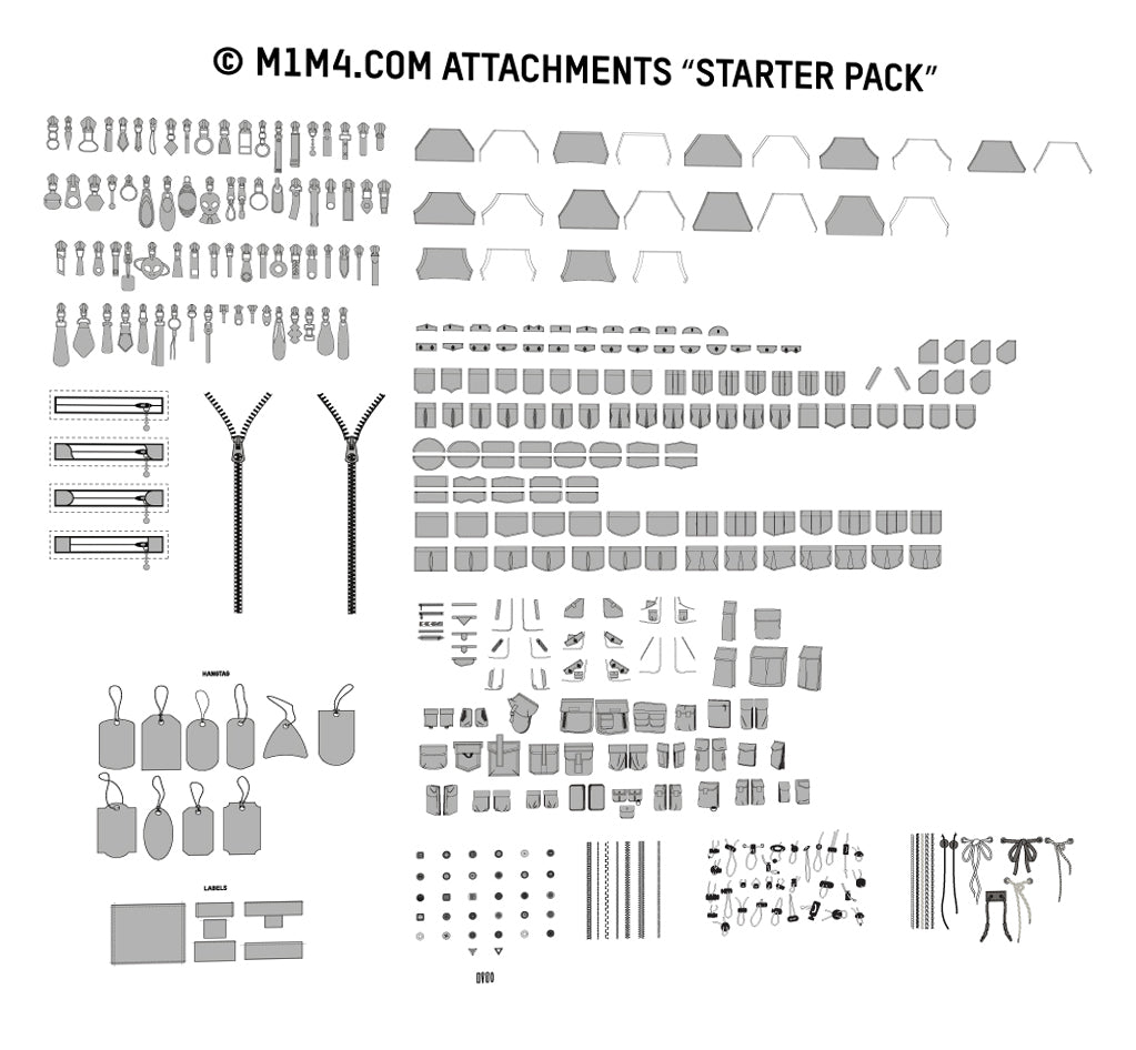 M1M4 STARTER PACK + TECHPACK TEMPLATE