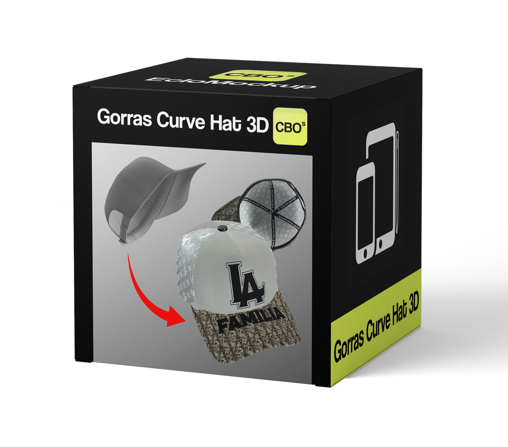 Gorras Curve Hat 3D Mockup [CBOs]