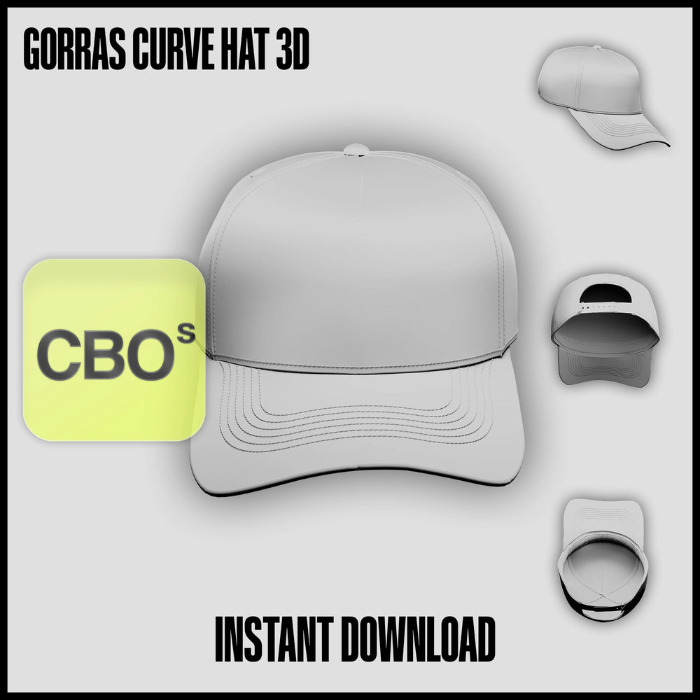 Gorras Curve Hat 3D Mockup [CBOs]