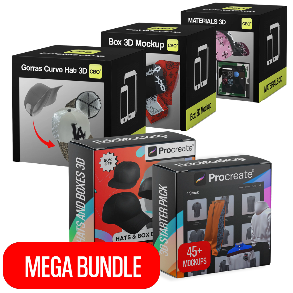 EcloMockup — Megapaquete 3D de Procreate + CBO