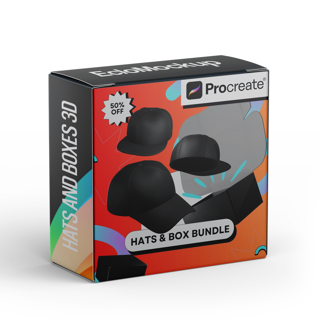 HATS & BOX 3D PROCREATE