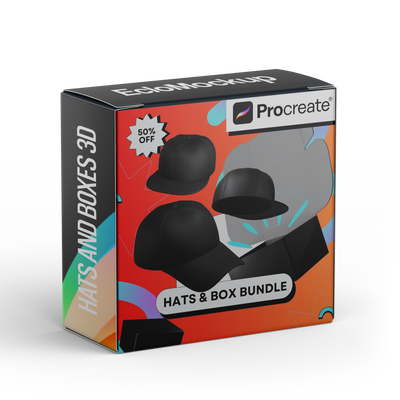 HATS & BOX 3D PROCREATE