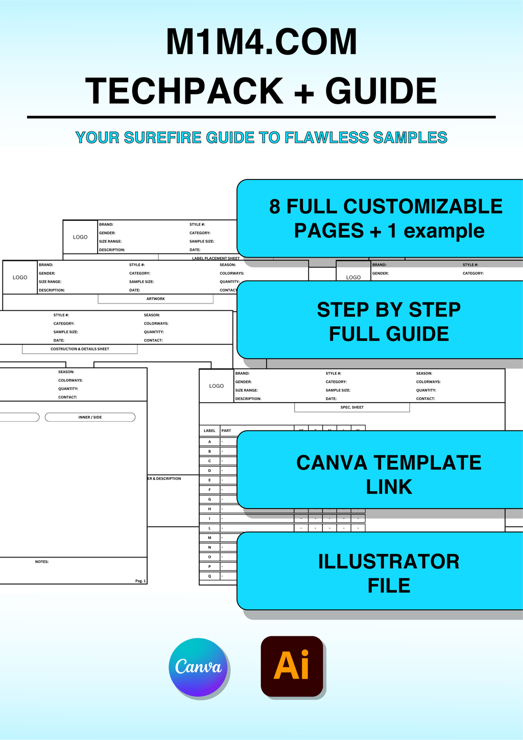 M1M4 Starter Pack + Techpack Template