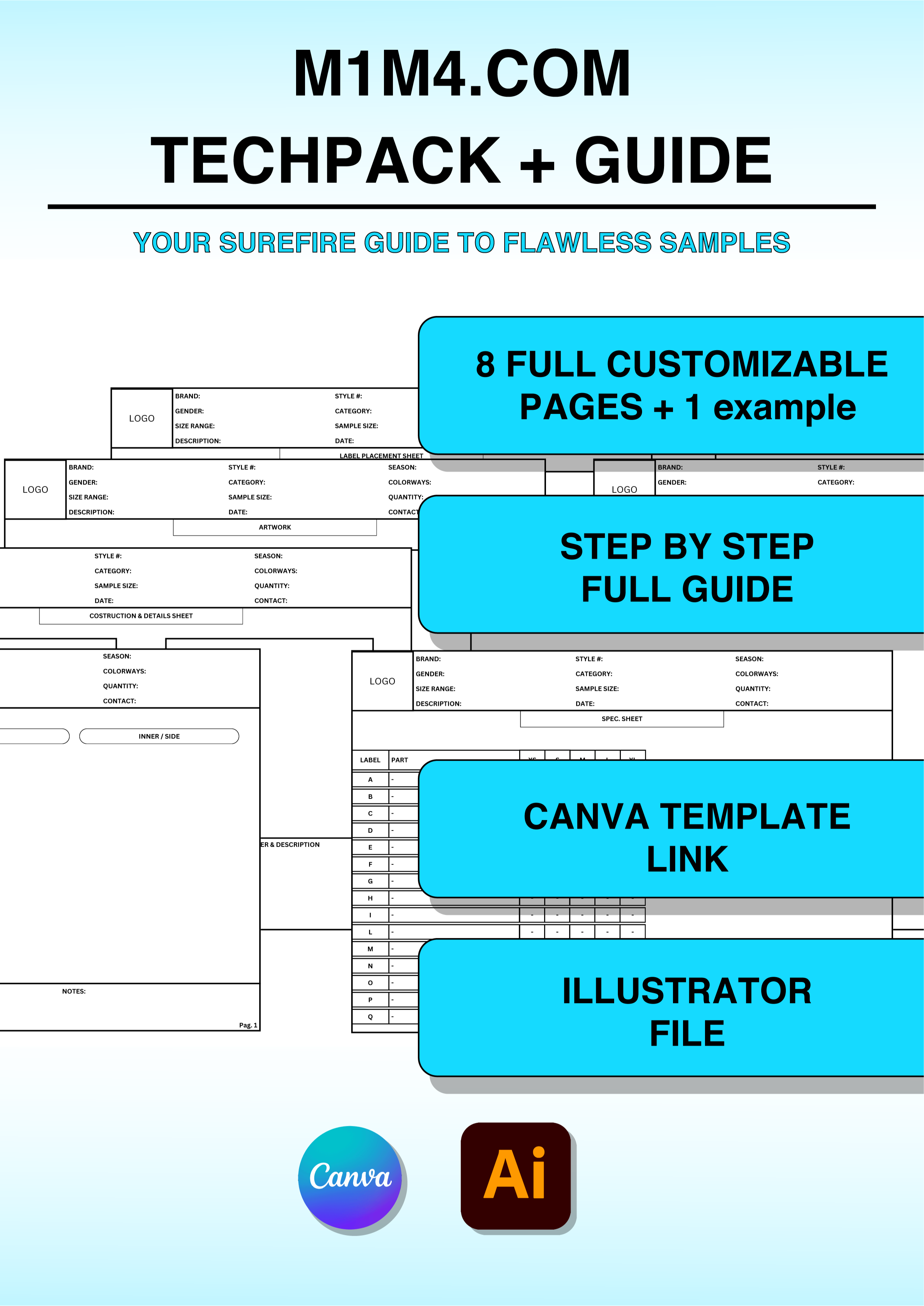 M1M4 Starter Pack + Techpack Template