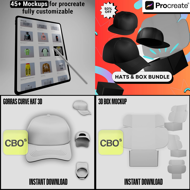 EcloMockup — Procreate + CBOs 3D Mega Bundle