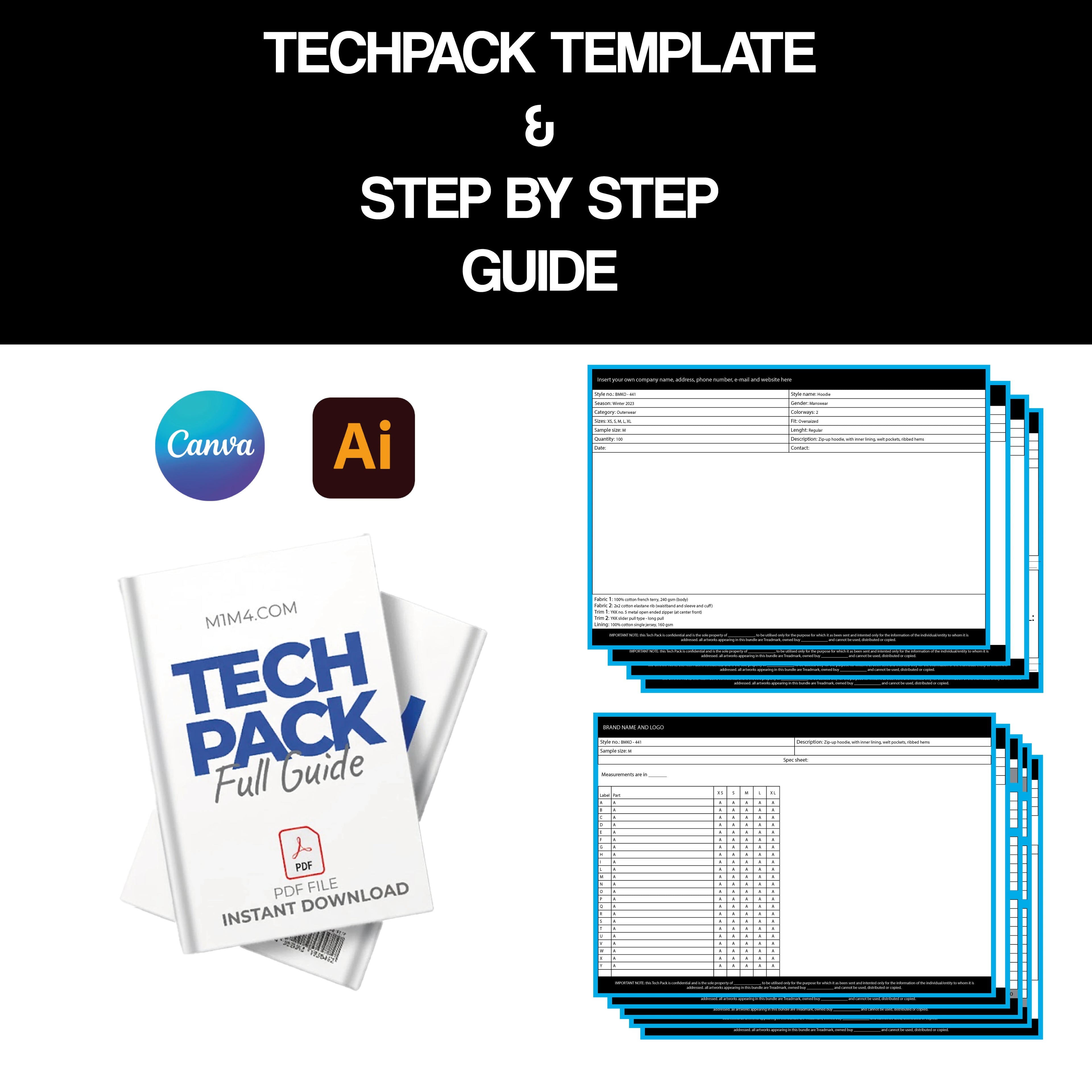 M1M4 STARTER PACK + TECHPACK TEMPLATE