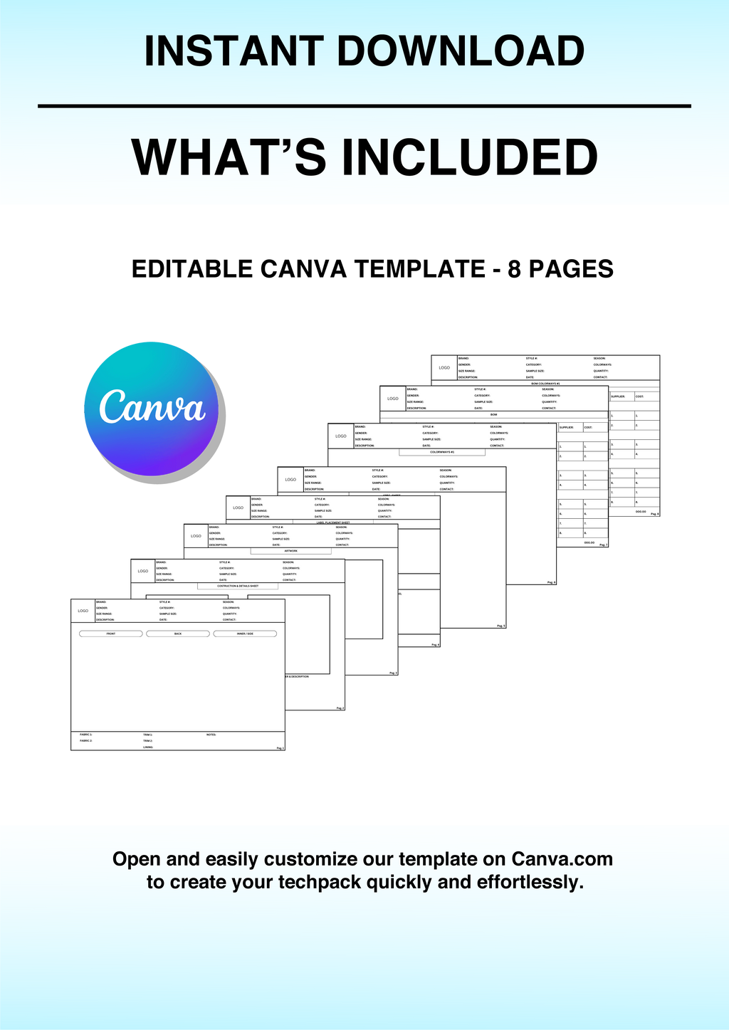 M1M4 Starter Pack + Techpack Template