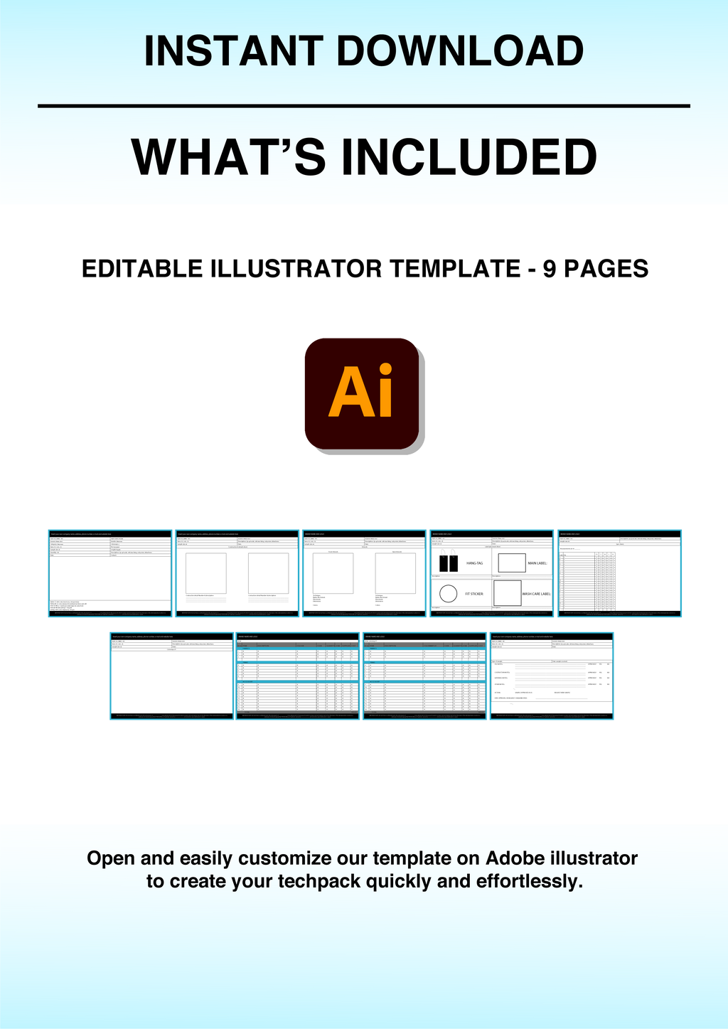 M1M4 Starter Pack + Techpack Template