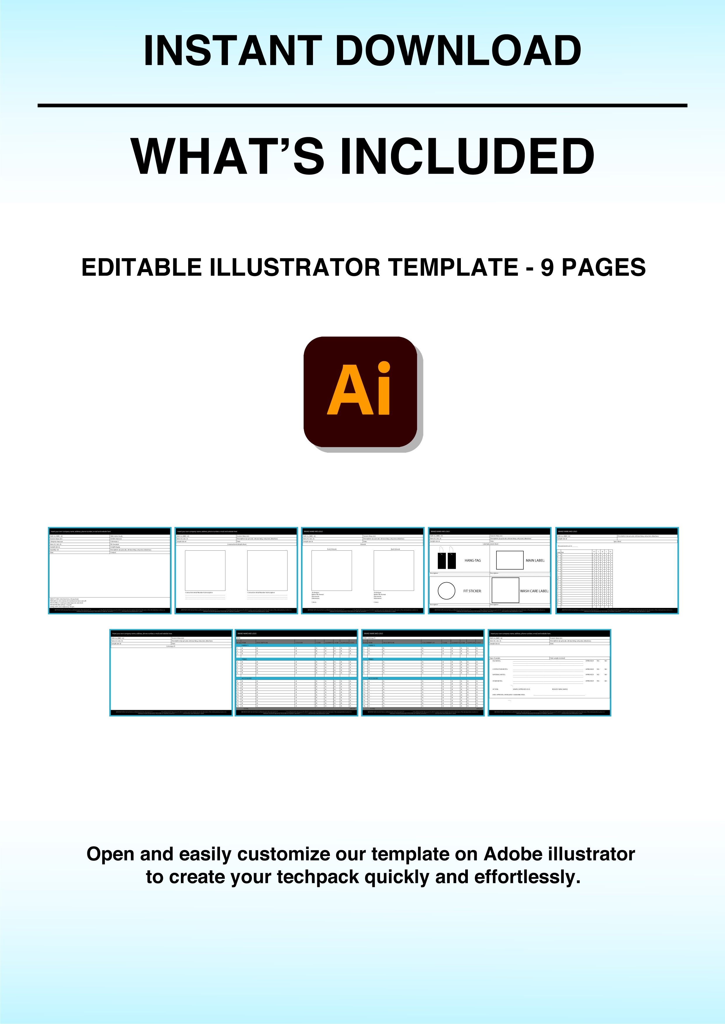 M1M4 Starter Pack + Techpack Template