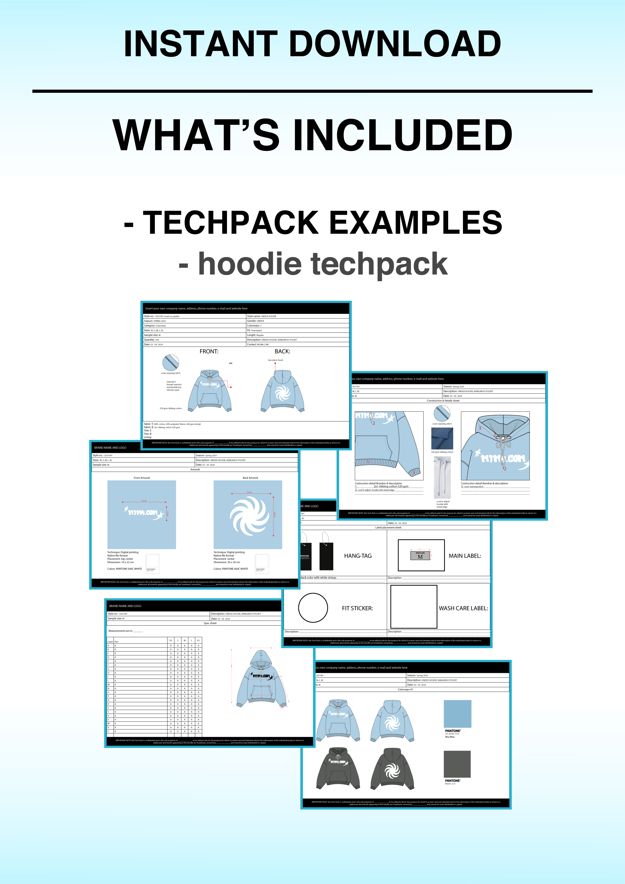 M1M4 Starter Pack + Techpack Template